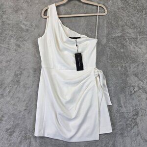 French Connection Dress Womens 8 Whisper One Shoulder Sarong Tie Summer New